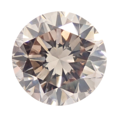 0.58 Carat Peach Color Fancy Light Brown Loose Natural Diamond | Round Brilliant VS1 Clarity