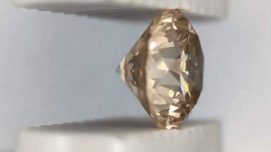 0.55 Carat Pale Apricot Color Natural Loose Fancy Light Brown Diamond | Round Brilliant VVS2 Clarity - alternate view