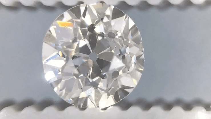0.45 Carat Loose Early Old European Cut Diamond H Color VS2 Clarity - Natural - Item: D267 - Image: 3