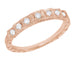 1920's Art Deco 14 Karat Rose Gold Carved Tiered 