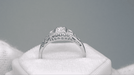 Dainty Art Deco Filigree Diamond Engagement Ring in 14 Karat White Gold