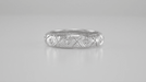 Deerfield Art Deco Antique Rose Cut Diamond Wedding Band in Platinum - Size 6 1/2