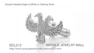 Double Headed Eagle Cufflinks in Sterling Silver
