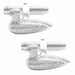 Duck Cufflinks - Decoy Duck Cufflinks in Solid Sterling Silver 925 3D Design - Front View - SCL113
