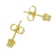 1960's 14K Yellow Gold Buttercup Diamond Stud Earrings