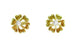 1960's 14K Yellow Gold Buttercup Diamond Stud Earrings