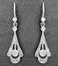 1920's Art Deco Platinum and Diamond Tear Drop Earrings