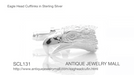 Eagle Head Cufflinks in Sterling Silver