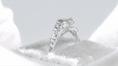 Edwardian Oval Sky Blue Topaz Filigree Engagement Ring in White Gold