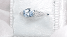 Edwardian Filigree 1.30 Carat Oval Blue Topaz Promise Ring in Sterling Silver