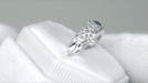 Edwardian Filigree Blue Sapphire Ring in 14 Karat White Gold