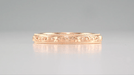 Edwardian Pansies Antique Engraved Wedding Band in 14 Karat Rose Gold