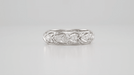Edwardian Diamonds and Hearts Filigree Antique Wedding Band in Platinum - Size 6 1/2