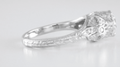Edwardian Antique Style 1 Carat Diamond T.W. Filigree Engagement Ring in 18 Karat White Gold