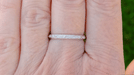 Edwardian Heirloom Roses and Evergreen Leaves Wedding Band in Platinum