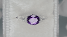 Edwardian Filigree East West Oval Amethyst Promise Ring in Sterling Silver | 1.20 Carat