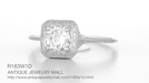 Filigree Scrolls 3/4 Carat Diamond Engagement Ring in 14 Karat White Gold