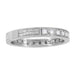 Art Deco Engraved Wheat Eternity Diamond Wedding Band in Platinum