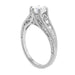 1920's Art Deco Wave Scroll Filigree Diamond Engagement Ring in Platinum
