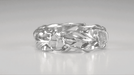 Filigree Lilies Eternity Floral Band in Sterling Silver - 6mm Wide