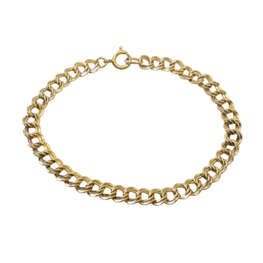 Vintage 1960's Dainty Double Link Charm Bracelet - 12K Yellow Gold Filled