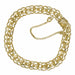 1960's Vintage Scalloped Double Link Charm Bracelet - 12K Yellow Gold Filled - 7 Inches