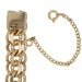 Vintage Circa 1960's Double Scalloped Link Charm Bracelet - 12K Yellow Gold Filled - 7.25 Inches