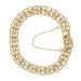 Vintage 1960's Scalloped Double Link Charm Bracelet - 12K Yellow Gold Filled - 7 Inches