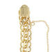 Vintage 1960's Scalloped Double Link Charm Bracelet - 12K Yellow Gold Filled - 7 Inches