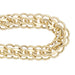 Vintage 1960's Scalloped Double Link Charm Bracelet - 12K Yellow Gold Filled - 7 Inches