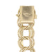 Vintage 1960's Triple Link Charm Bracelet - 12K Yellow Gold Filled - 7 3/8 Inches