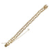 Vintage 1960's Triple Link Charm Bracelet - 12K Yellow Gold Filled - 7 3/8 Inches