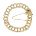 Vintage 1960's Triple Link Charm Bracelet - 12K Yellow Gold Filled - 7 3/8 Inches