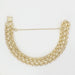 Heavy Estate 1960's Quad Link Charm Bracelet - 12K Yellow Gold Filled - 7.25 Inches