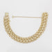 Heavy Estate 1960's Quad Link Charm Bracelet - 12K Yellow Gold Filled - 7.25 Inches
