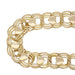 Linked Hearts 1960's Vintage 12K Yellow Gold Filled Triple Link Charm Bracelet - 7.5 Inches