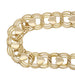 Linked Hearts 1960's Vintage 12K Yellow Gold Filled Triple Link Charm Bracelet - 7.5 Inches