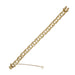 Linked Hearts 1960's Vintage 12K Yellow Gold Filled Triple Link Charm Bracelet - 7.5 Inches