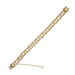 Linked Hearts 1960's Vintage 12K Yellow Gold Filled Triple Link Charm Bracelet - 7.5 Inches