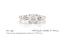 Hallie 1950's Vintage 1 Carat Diamond Engagement Ring in Two-Tone 14 Karat White and Yellow Gold