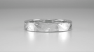 Hand Carved Scrolls & Leaves Vintage Design Wedding Band in White Gold  - Western Engraved - 5mm