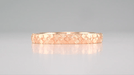 Hawaiian Hibiscus Flowers Engraved Wedding Band in 14 Karat Rose Gold