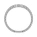 Royal Crown Curved Diamond Wedding Band in White Gold - 14K or 18K