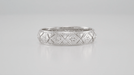 Lakeville Estate Diamond Wedding Band in Platinum - Art Deco Filigree - Size 8.5