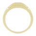 Yellow Gold Men's 1950's Retro Moderne Diamond Ring - Natural or Lab Grown Diamond