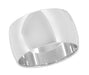Domed 10 mm Wide Wedding Band in 14 Karat White Gold