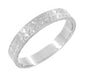 Mens Art Deco Vintage Design Engraved Wheat Wedding Ring in 10K, 14K, or 18K White Gold