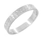 Mens Art Deco Vintage Design Engraved Wheat Wedding Ring in 10K, 14K, or 18K White Gold