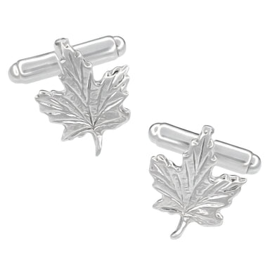Maple Leaf Cufflinks in Sterling Silver