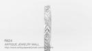 Mardi Gras Retro Carved Wedding Band in White Gold - 3mm Wide
